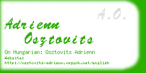 adrienn osztovits business card